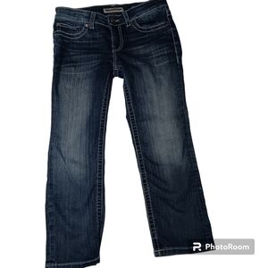 BKE Denim Low Rise Payton Straight Jeans Womens 26 Dark Blue Denim